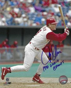 AUTOGRAPHED JOE OLIVER "1990 World Champs" 8x10 Cincinnati Reds Photo