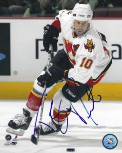 Autographed TONY AMONTE 8X10 Calgary Flames Photo