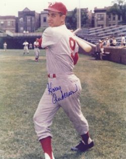 AUTOGRAPHED HARRY ANDERSON 8X10 Philadelphia Phillies Photo