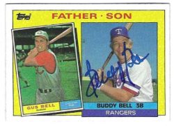 Autographed BUDDY BELL Texas Rangers 1985 Topps Card