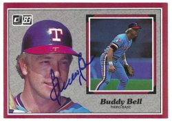 Autographed BUDDY BELL Texas Rangers 1983 DONRUSS Action All Star Card #40