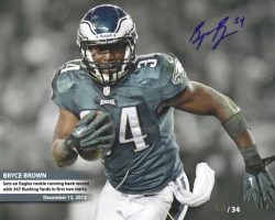 Autographed BRYCE BROWN 8X10 Philadelphia Eagles Photo