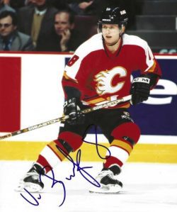 Autographed VALERI BURE 8x10 Calgary Flames Photo
