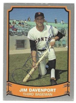 Signed JIM DAVENPORT San Francisco Giants 1989 Pacific Legends Card