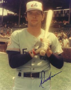 AUTOGRAPHED DEL UNSER 8x10 Montreal Expos Photo