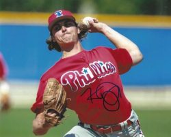 AUTOGRAPHED KYLE DOHY 8X10 Philadelphia Phillies Photo