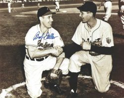 Autographed HOF'R BOB FELLER 8x10 Cleveland Indians Photo