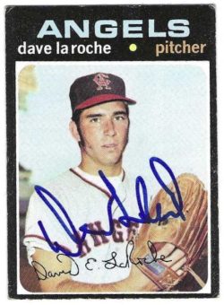 Autographed DAVE LAROCHE California Angels 1971 Topps Card