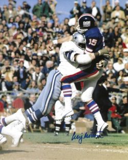AUTOGRAPHED CRAIG MORTON 8X10 New York Giants Photo