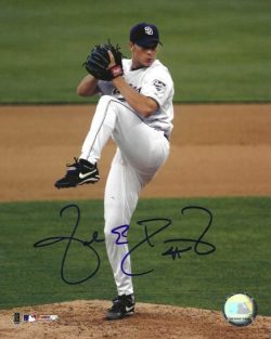 AUTOGRAPHED JAKE PEAVY 8X10 San Diego Padres photo
