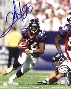 Autographed Clinton Portis  8X10 Denver Broncos Photo