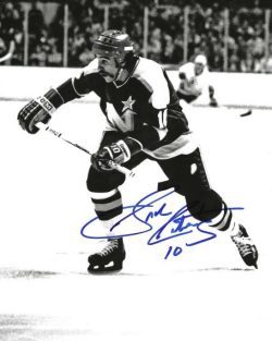 Autographed GORDIE ROBERTS 8X10 Minnesota North Stars Photo