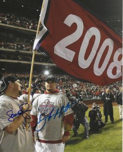 AUTOGRAPHED JOE BLANTON & SCOTT EYRE Philadelphia Phillies 8x10 Photo
