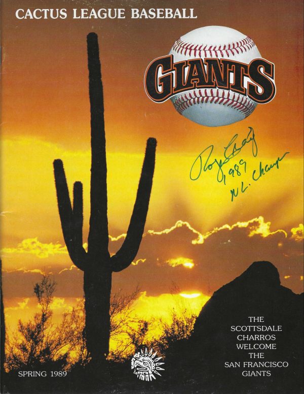 Autographed ROGER CRAIG San Francisco Giants Magazine Spring 1989