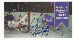 Autographed 1994 Parkhurst ANDY BATHGATE Toronto Maple Leafs Tall Boy card