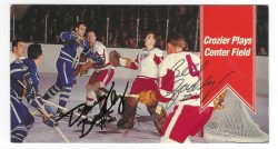 Autographed 1994 Parkhurst BILL GADSBY & DOUG BARKLEY Tall Boy card