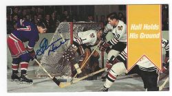 Autographed 1994 Parkhurst GLENN HALL Chicago Blackhawks Tall Boy card