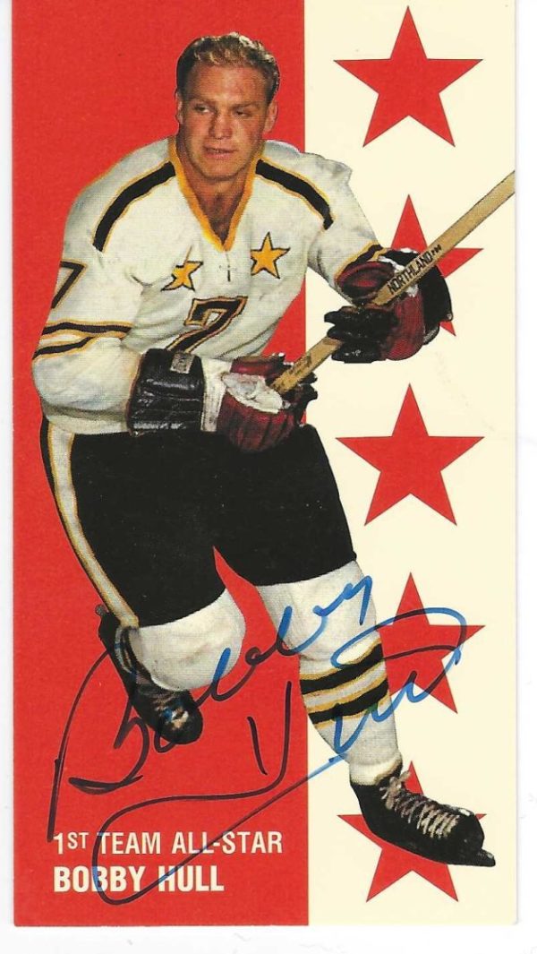 Autographed 1994 Parkhurst BOBBY HULL Chicago Blackhawks Tall Boy card