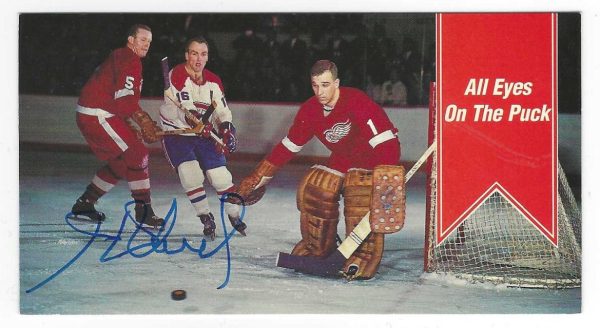 Autographed 1994 Parkhurst HENRI RICHARD Montreal Canadiens Tall Boy card