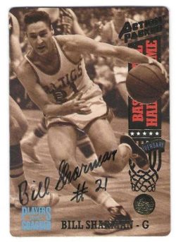 Autographed BILL SHARMAN Boston Celtics 1993 Action Packed card #84
