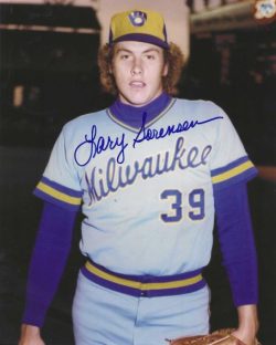AUTOGRAPHED LARY SORENSEN 8x10 Milwaukee Brewers Photo