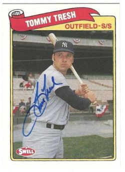 Autographed TOM TRESH New York Yankees 1989 Swell Baseball Greats card