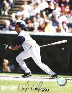 Autographed VICTOR MARTINEZ 8X10 Cleveland Indians photo