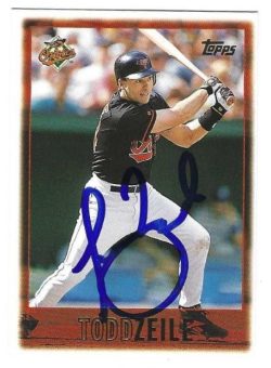 Autographed TODD ZEILE Baltimore Orioles 1997 Topps Card