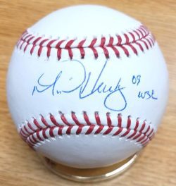 Autographed MIKE HARKEY "09 WSC" Official Major League Baseball