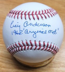 Autographed CRAIG ANDERSON "1962 Original Met"  Official Major League Baseball