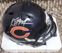Autographed D.J. MOORE Chicago Bears Mini Helmet w/Beckett Hologram