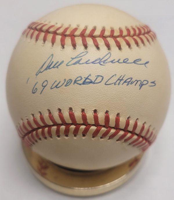 Autographed Don Cardwell "69 World Champs" Official National League Baseball