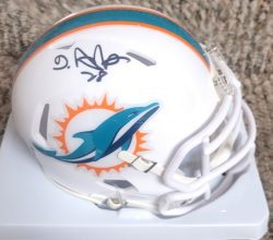 Autographed DE'VON ACHANE Miami Dolphins Mini Helmet w/Beckett Hologram