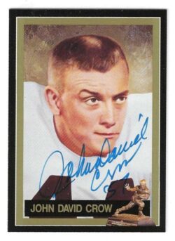Autographed JOHN DAVID CROW 1991 Heisman Trophy Award  Winner card