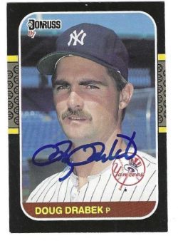 Autographed DOUG DRABEK New York Yankees 1997 Donruss Card