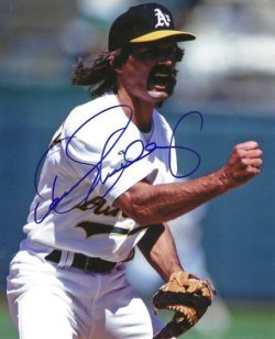 AUTOGRAPHED DENNIS ECKERSLEY 8x10 Oakland A's Photo