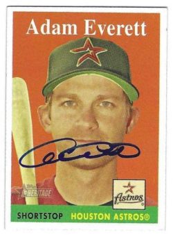 Autographed ADAM EVERETT Houston Astros 2007 Topps Heritage Card
