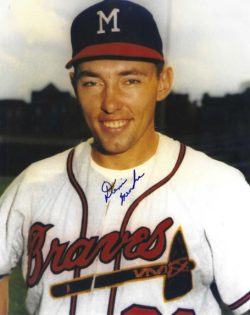 AUTOGRAPHED DENIS MENKE 8X10 Milwaukee Braves photo