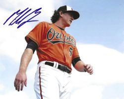 AUTOGRAPHED MIKE BAUMANN 8X10 Baltimore Orioles Photo
