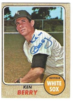 Autographed KEN BERRY Chicago White Sox 1968 Topps Card
