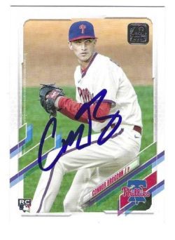 Autographed CONNOR BROGDON Philadelphia Phillies 2021 Topps Card