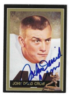Autographed JOHN DAVID CROW 1991 Heisman Trophy Award  Winner card