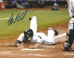 Autographed SAM FULD 8X10 Tampa Bay Rays Photo