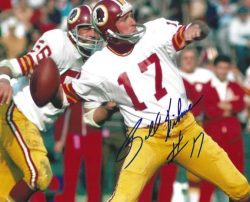Autographed BILLY KILMER  8x10 Washington Redskins Photo