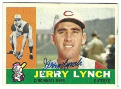 Autographed JERRY LYNCH Cincinnati Reds 1960 Topps Card