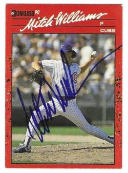 Autographed MITCH WILLIAMS Chicago Cubs 1990 Donruss Card