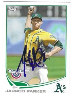 Autographed JARROD PARKER Oakland A's 2013 Topps Card