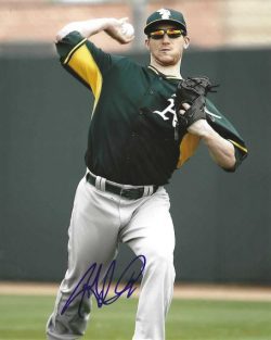 AUTOGRAPHED JARROD PARKER 8X10 Oakland A's Photo