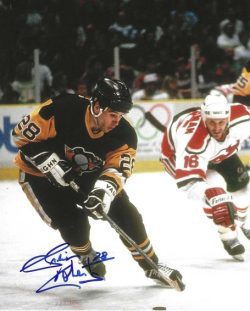 Autographed GORDIE ROBERTS 8x10 Pittsburgh Penguins Photo