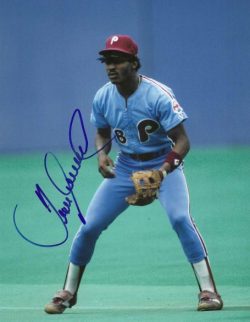 AUTOGRAPHED JUAN SAMUEL 8x10 Philadelphia Phillies Photo